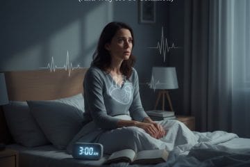 Digital alarm clock showing 3:00 AM in a dark bedroom while a person lies awake in bed